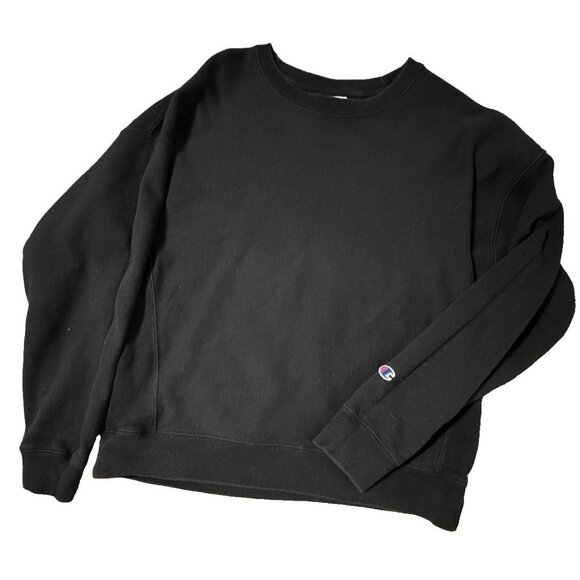 Champion Reverse Weave Crewneck Sweatshirt Black XL Skater Punk Goth Emo Y2K 90s - Picture 1 of 7